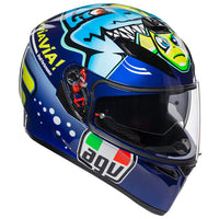 AGV K3 SV Full Face Motorcycle Helmet MISANO VALENTINO ROSSI slant view
