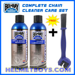 BELRAY motorcycle chain cleaner chain lubricant care set