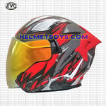 EVO RS9 TITAN RED with ultra red iridium visor Motorcycle Helmet Tinted Visor
