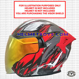 EVO RS9 TITAN RED with ultra red iridium visor Motorcycle Helmet Tinted Visor only