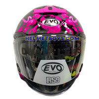 EVO RS9 Sunvisor Helmet SAMURAI PINK front view