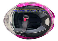 EVO RS9 Sunvisor Helmet SAMURAI PINK interior view
