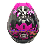 EVO RS9 Sunvisor Helmet SAMURAI PINK top view