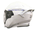 EVO RS9 sunvisor GLOSSY PEARL WHITE motorcycle helmet backflip view