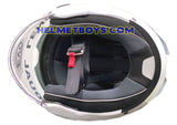 EVO RS9 sunvisor GLOSSY PEARL WHITE motorcycle helmet interior view