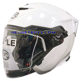 EVO RS9 sunvisor GLOSSY PEARL WHITE motorcycle helmet slant view