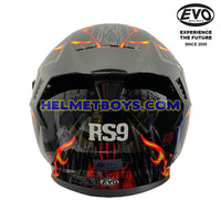 EVO RS9 Motorcycle Sunvisor Helmet DEMON JAW back view