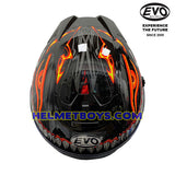 EVO RS9 Motorcycle Sunvisor Helmet DEMON JAW top view