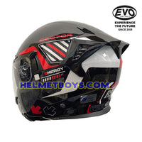 EVO RS9 Motorcycle Sunvisor Helmet ENERGY back side view