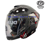 EVO RS9 Motorcycle Sunvisor Helmet ENERGY slant view