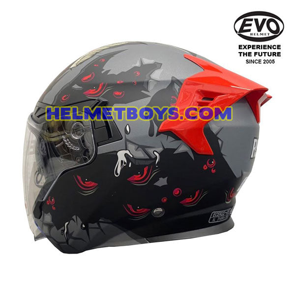 EVO RS9 Motorcycle Sunvisor Helmet EYES side view