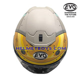 EVO RS9 Motorcycle Sunvisor Helmet IRON JET YELLOW top view