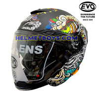 EVO RS9 Motorcycle Sunvisor Helmet LION DANCE slant view