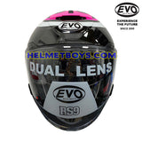 EVO RS9 Motorcycle Sunvisor Helmet FUSCHIA CURVE front view