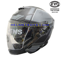 EVO RS9 Motorcycle Sunvisor Helmet ELECTRO GREY slant view