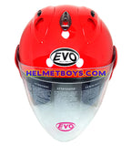 EVO RS 959 Motorcycle Open Face Helmet RED