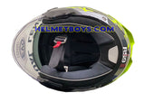 EVO RS9 sunvisor motorcycle helmet CAMO FLUO YELLOW interior padding