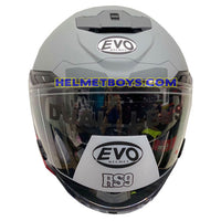 EVO RS9 Sunvisor Helmet EUROJET MATT GREY RED front view