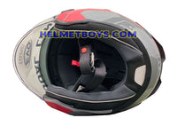 EVO RS9 Sunvisor Helmet EUROJET MATT GREY RED interior padding