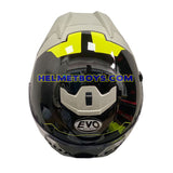 EVO RS9 Motorcycle Sunvisor Helmet EUROJET GREY FLUO YELLOW top view