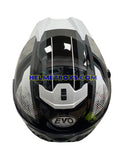 EVO RS9 sunvisor motorcycle helmet MATRIX WHITE top view