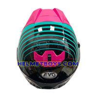 EVO RS9 Motorcycle Sunvisor Helmet RAYBURN PATROL top view