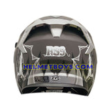 EVO RS9 Motorcycle Sunvisor Helmet TITAN GREY back view