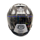 EVO RS9 Motorcycle Sunvisor Helmet TITAN GREY front view