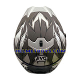 EVO RS9 Motorcycle Sunvisor Helmet TITAN GREY top view