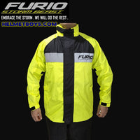 FURIO STORM BEAST Motorcycle Waterproof Rainjacket yellow front