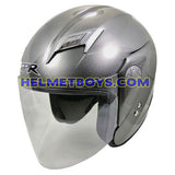 GPR GS08 JET motorcycle helmet grey slant view