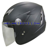 GPR GS08 JET motorcycle helmet matt black side view