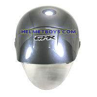 GPR AEROJET Shorty Motorcycle Helmet glossy grey front view