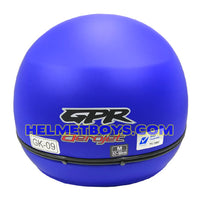 GPR AEROJET Shorty Motorcycle Helmet matt blue back view