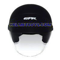 GPR AEROJET Shorty Motorcycle Helmet MATT BLACK ITALY G3 front view