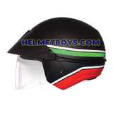 GPR AEROJET Shorty Motorcycle Helmet MATT BLACK ITALY G3 side view