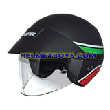 GPR AEROJET Shorty Motorcycle Helmet MATT BLACK ITALY G3 slant view