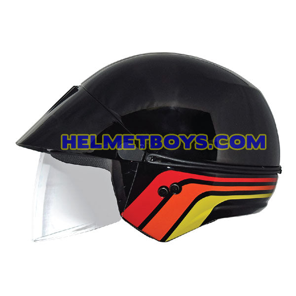 GPR AEROJET Shorty Motorcycle Helmet BELGIUM G4 side view