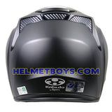 KABUTO EXCEED sunvisor motorcycle helmet matt black back view