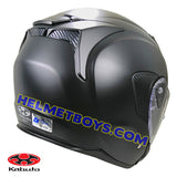 KABUTO EXCEED sunvisor motorcycle helmet matt black backflip view