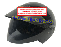 KISS GPR AEROJET dark smoked tinted motorcycle helmet visor sample