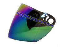 KISS GPR AEROJET rainbow iridium tinted motorcycle helmet visor 