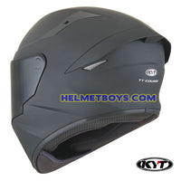 KYT TT COURSE Full Face Helmet matt black backflip view