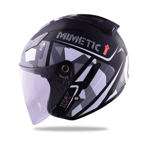 KYT HELLCAT MIMETIC grey Motorcycle Helmet side view