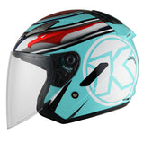 KYT Motorcycle Helmet HELLCAT AQUA side view