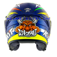KYT NFJ Motorcycle Sunvisor Helmet DALLA PORTA back view