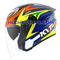 KYT NFJ Motorcycle Sunvisor Helmet DALLA PORTA side view