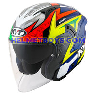 KYT NFJ Motorcycle Sunvisor Helmet DALLA PORTA slant view