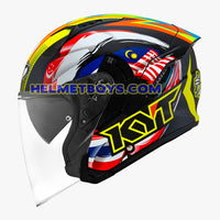 KYT NFJ Motorcycle Helmet 3 NATION Charity Ride side view