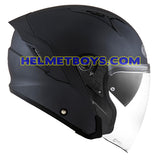 KYT NFJ Motorcycle Helmet ANTHRACITE MATT BLACK right side view